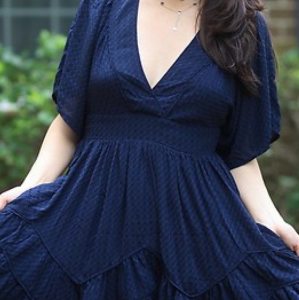 Red Dress Navy Mini